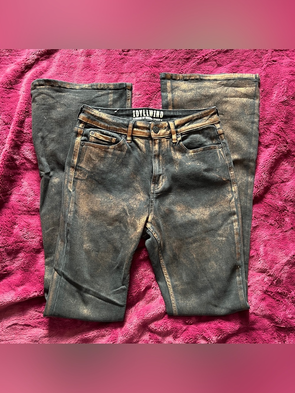 Idyllwind Women's Black Jeans with Bronze Wash